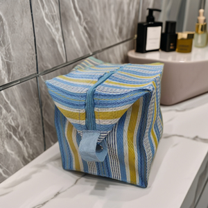 Nylon Plastic Woven Cosmetic Pouches <b>Cases</b> Fashion-Styled Recycled Plastic Polypropylene Bags for <b>Makeup</b> Manufactured in India - Product Image 6