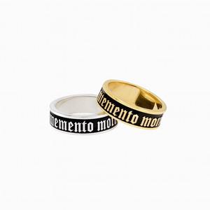 Anillo de banda Mori de recuerdo Unisex clásico de plata antigua pieza de declaración grabada ancha ajuste Invisible fiestas regalos de navidad - Product Image 4