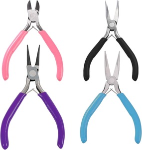 ชุดคีมเครื่องประดับ4ชิ้นชุดคีมงานหัตถกรรมคีมจมูกกลมคีมลวดเครื่องประดับคีมหนีบจมูกงอเครื่องมือเครื่องประดับ - Product Image 1