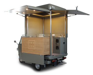 Tricycle Électrique pour Food Truck, Chariot de Restauration Mobile 4/3 Roues, Résistant à la Rouille, Garantie 5 Ans, Café, Pizza, Tacos, Glaces - Product Image 2