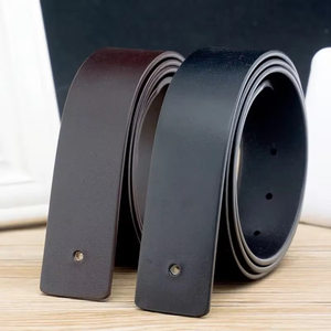 Ceintures en cuir de vache populaires pour hommes, boucle en alliage, imperméables, noires, décontractées, logo personnalisé - Product Image 6