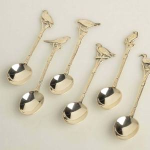 Rose <b>Gold</b> Plated Stainless Steel Serving Spoon Set Luxury Flatware with Different Handle for Wedding or Home Use - Product Image 2