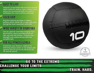 ลูกบอลยาน้ำหนักสำหรับออกกำลังกายในยิมบอลยาทำจากวัสดุทนทาน - Product Image 6