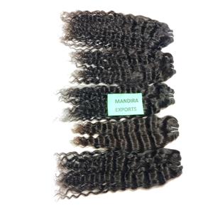 Venta al por mayor 100% Extensiones de Cabello Virgen sin Procesar Templo Indio Remy Cutícula Alineada Rizado Cuerpo Recto Onda Natural - Product Image 4