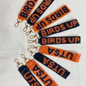 Porte-clés perlé personnalisé chic indien embelli à la main charmant sac perlé porte-clés - Product Image 2