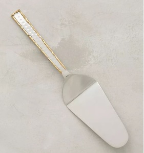 Custom engraved metal <b>cake</b> server and knife set with premium craftsmanship for personalized wedding and anniversary <b>gifts</b> - Product Image 2