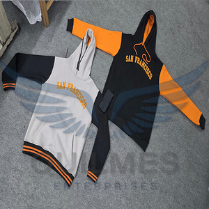 Sudadera Clásica de Invierno de San Francisco, Color Negro y Naranja, Bordado Frontal con Logotipo Personalizado, Servicio OEM de Forro Polar - Product Image 6