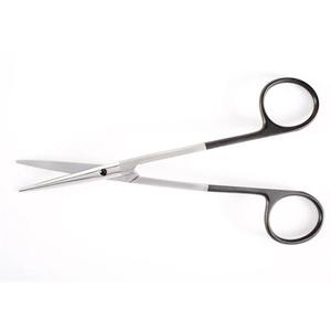 Ciseaux de dissection chirurgicaux à poignée enduite noire lame droite motif délicat émoussé émoussé 4 ciseaux de salle de chirurgie de 12 pouces - Product Image 6