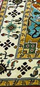 Alfombras de lana anudadas a mano personalizables Sherapi Patrón abstracto hecho a mano para uso doméstico o hotelero - Product Image 3