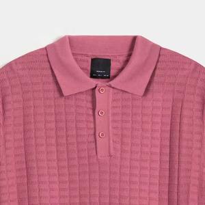 T-shirts de golf pour hommes en gros, grande taille, unis, manches courtes, décontractés, avec logo brodé personnalisable, en coton biologique - Product Image 5