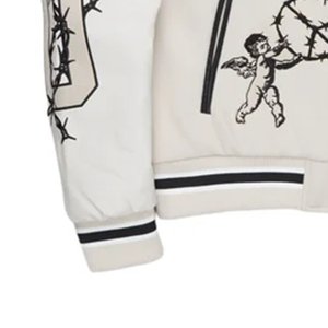 Vente chaude Blanc Broderie Personnalisée Conception Varsity Hommes Vestes Letterman Homme Vestes Causal Hiver Vestes pour homme Respirant - Product Image 3