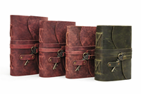 Journal en cuir vintage fait main avec papier à bords festonnés, reliure cousue au fil, carnet de voyage rétro avec fermeture à clé vintage pour les voyageurs