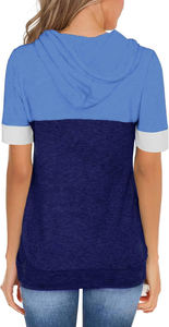 Sweat à capuche ventilé d'été pour femmes, tricoté confortable et doux, bloquant les UV avec logo imprimé sur le devant, style décontracté - Product Image 3