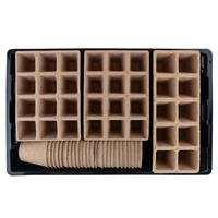 Serre miniature TG77613 pour semis avec pots en tourbe préformés pour un soin pratique des semis