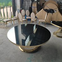 Tables Basses et d'Appoint Rondes Personnalisables Haut de Gamme à Plateau en Marbre et Piétement en Fil d'Acier Inoxydable Doré pour Salon