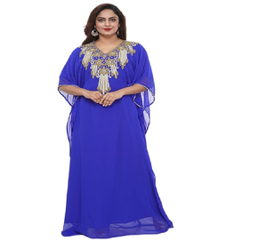 Dubai Marocain Caftan Arabe Abaya Maxi Perlé à la Main Caftan Étage Longueur Fête Wear Wear Robe de Mariage Beach Stylish Jellabiya - Product Image 5