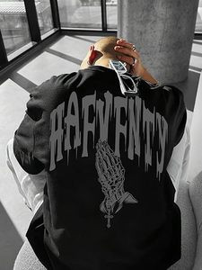 Venta al por mayor de ropa de calle de alta calidad personalizada hombres camiseta de gran tamaño Mejor Algodón de peso pesado camiseta de los hombres ropa - Product Image 5