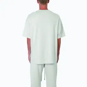 Высококачественная Модная брендовая футболка Японская плотная льняная хлопковая однотонная черная футболка с круглым вырезом популярная мужская футболка с коротким рукавом