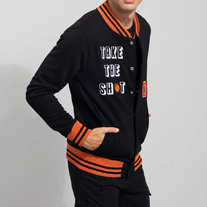 2024 Custom Men's Leather <b>Patchwork</b> Thin Varsity <b>Jacket</b> with Letterman Design - Product Image 4