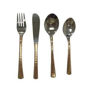 Juego de cubiertos y tenedores de acero inoxidable con mango de diseño de bambú, juego de cubiertos, cubiertos para ensalada, cubiertos de lujo ecológicos - Product Image 5