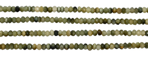 Perles de pierres précieuses en forme de rondelle facettées vertes et jaunes œil de chat de 4 à 4,5 mm pour la fabrication de bijoux - Product Image 4