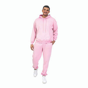 Nuevo chándal personalizado de 2 piezas de calidad superior de Color sólido para hombre, cómodo, cálido, para exteriores, informal, chándal de invierno - Product Image 3