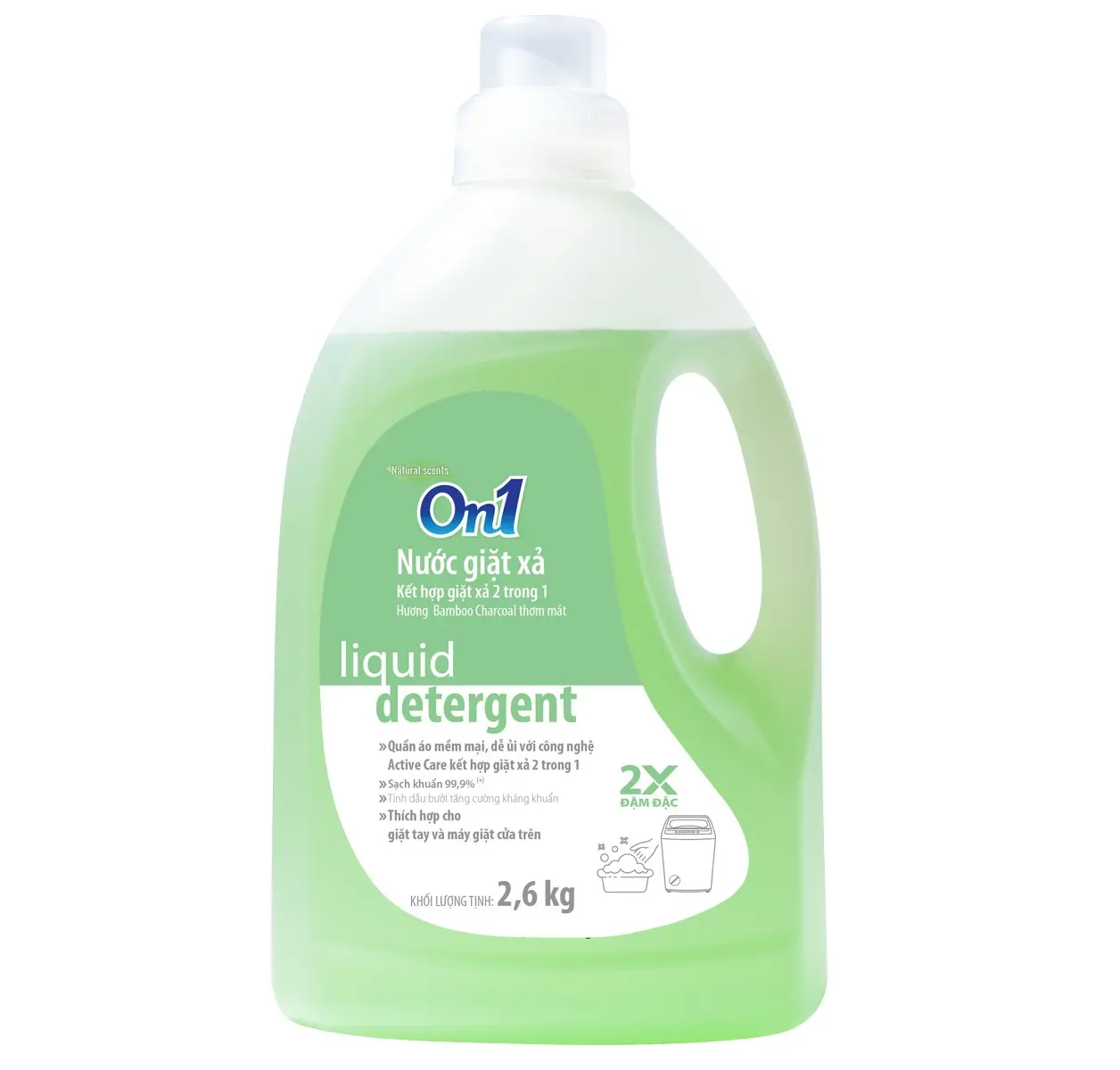 ON1-detergente líquido para ropa, combinado con suavizante de tela