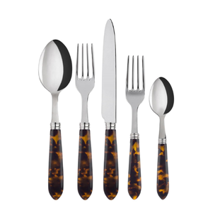 Dessus de table à manger Couverts plaqués argent Cuillère à soupe Couverts de cuisine de style moderne Vaisselle Manche en métal - Product Image 3