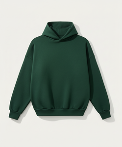 Sudaderas con capucha verdes de mezcla de algodón al por mayor, ropa holgada de alta calidad para hombres y mujeres - Product Image 6