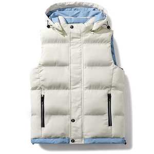 Classic High Quality Brand <b>Men's</b> Casual Reversible Puffer Vest Crew <b>Neck</b> Body <b>Warmer</b> Winter Outdoor Jacket - Product Image 1