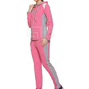 Survêtement 100% coton pour femme avec capuche Dernier design Respirant Couleur unie Saison d'automne du fabricant pakistanais - Product Image 3