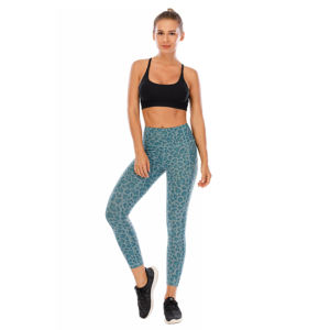 Pantalon de yoga personnalisé en deux pièces taille haute sans couture en spandex Leggings pour femmes XL Gym Sport Fitness Leggings extensible avec poches en maille - Product Image 4