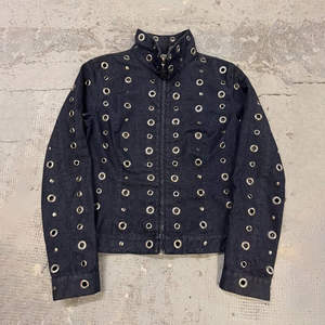 Fully Customized Logo Mens Denim Jacket | High End Pearl Vintage Patchwork Button <b>Printed</b> Fashion Jacket for Winter - Product Image 3