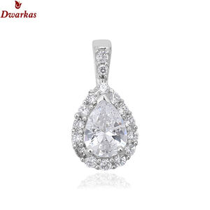 CUSTOM OEM fine jewelry vintage <b>women</b> 925 sterling <b>silver</b> Cubic Zirconia stone heart pendant necklaces - Product Image 3