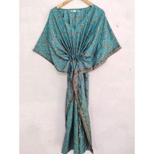 ชุดเดรสผ้าส่าหรีผ้าไหมสไตล์วินเทจชุดเดรสเสื้อผ้าสำหรับใส่กลางคืนทำจากผ้าไหมรีไซเคิลสำหรับเจ้าสาว - Product Image 2