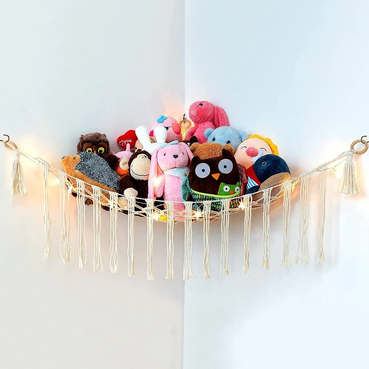 Set Of TWO MINI "Lovey Corral" Toy Hammock In Your Choice Of Colors - Toy Net- Stuffed Animal Organizer - Made To Order