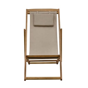 Chaise pliante Meubles d'extérieur Chaise de plage en bois Chaise de jardin pour se détendre, Prix ​​bas Chaise pliable avec hauteur réglable - Product Image 2