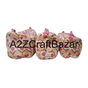 Bolsas de Cosméticos de Tela de Algodón Puro con Cierre de Cremallera y Borla, Diseño Moderno, Reutilizables, Ligeras y Multifuncionales - Product Image 2