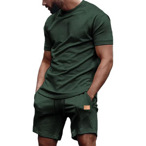 Conjunto de camiseta y pantalones cortos para hombre con estilo, ropa informal cómoda, proveedores de ropa de moda de dos piezas Premium - Product Image 6