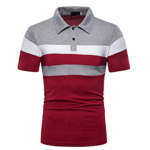 Nouveau design de polo respirant à manches courtes et à col côtelé pour hommes - Product Image 6