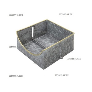 Porte-serviettes galvanisé de qualité supérieure Porte-papier de soie de forme carrée fait à la main au prix le plus bas - Product Image 1