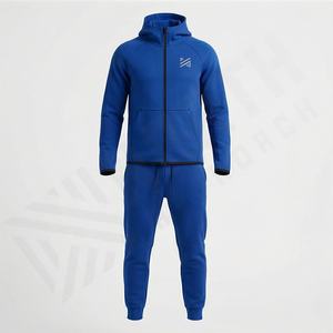 Conjunto de Sudadera con Capucha y Pantalones Deportivos de Algodón 100% Personalizados al por Mayor, Chándal para Hombre, Talla Grande, Color Personalizado, Fitness - Product Image 1