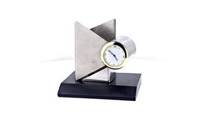 Soporte de bolígrafo de metal duradero con reloj para organizar papelería y hacer un seguimiento del tiempo disponible a buen precio - Product Image 4