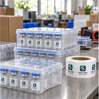 Flacons en verre transparent de qualité supérieure avec étiquettes personnalisées pour un emballage sécurisé des échantillons, ensemble de 10 étuis de protection