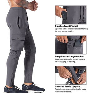 Respirant Hot Trending Items-Vêtements pour hommes-Pantalons de fitness et pantalons de survêtement Slim pour hommes avec logo - Product Image 4