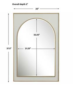 Miroir mural rectangulaire en fer en forme d'arche classique hôtel appartement salon chambre couloir décoration murale dressing miroir - Product Image 4