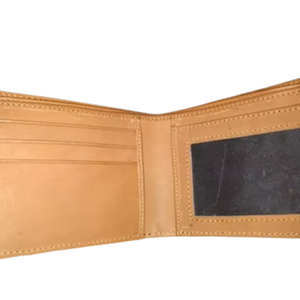 Portefeuille pour hommes en cuir terracotta occidental fait à la main accessoire de mode conçu unique à vendre - Product Image 1