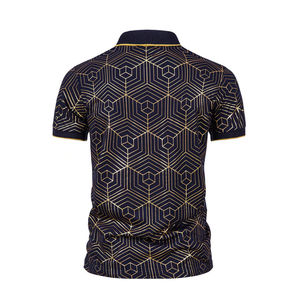 High Quality Men's Plain Golf for Polo Shirts Business Uniform Embroidered Cotton Polyester Knitted Fabric ODM Supply - Product Image 4