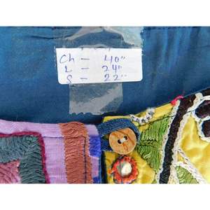 Veste en jean courte d'hiver indienne, tissée, respirante, patchwork, imprimé floral à la main, décontractée pour femmes - Product Image 6