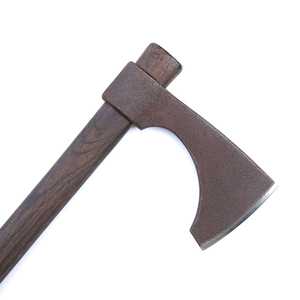 ขวานดามัสกัสพร้อมด้ามจับไม้สีน้ำตาลสำหรับงานกลางแจ้งงานสับเหล็กคาร์บอน - Product Image 2